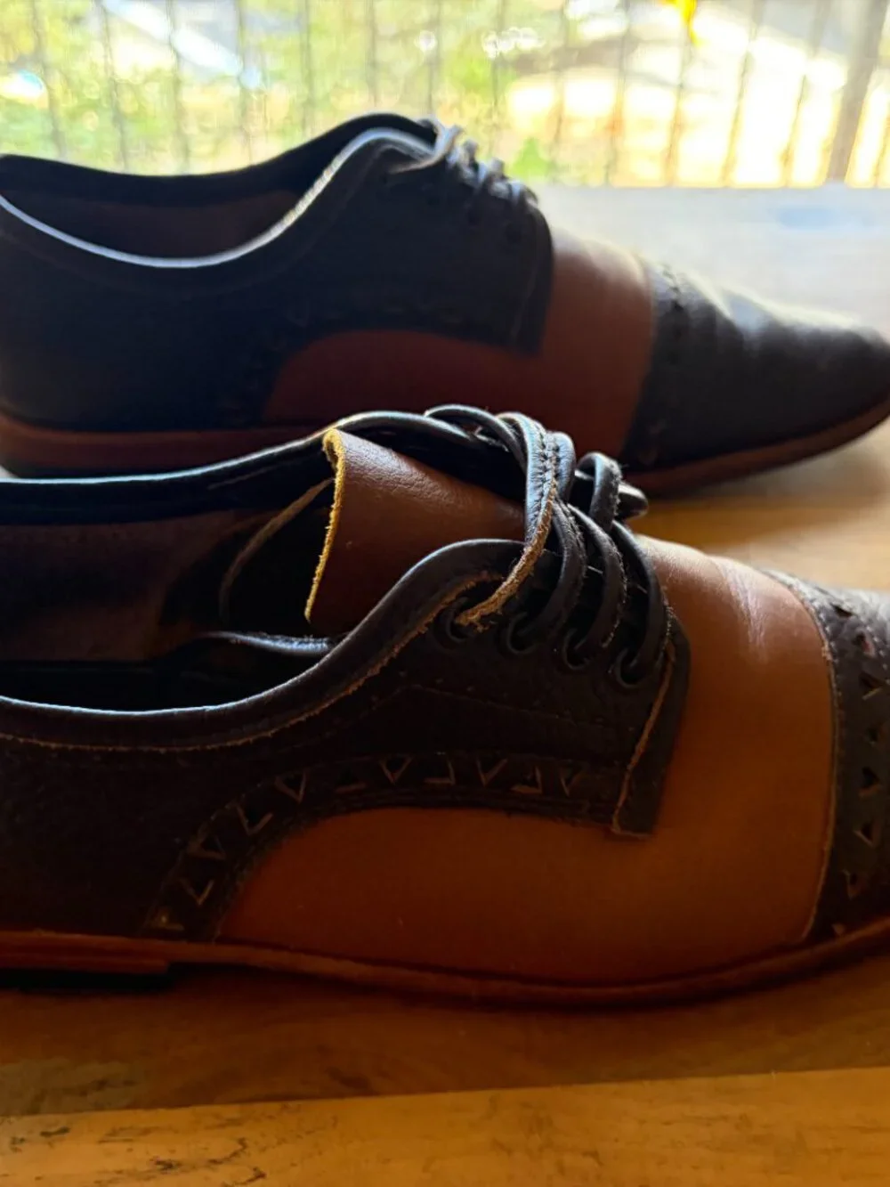 Mere Australia Two Tone Leather Oxford Shoes Brown Men’s Designer Rare